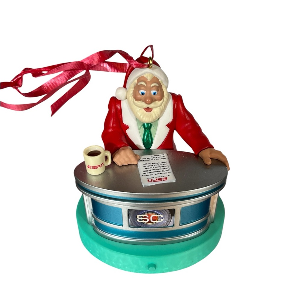 VINTAGE HALLMARK KEEPSAKE ESPN SPORTS CENTER SANTA NEWS‎ MUSIC/TALK